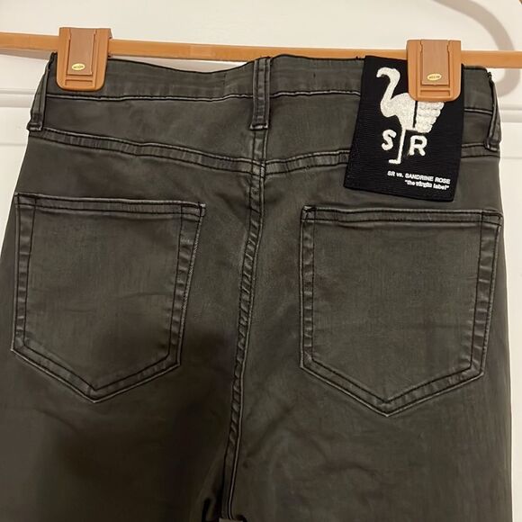 Sandrine Rose NEW sz 26 super flare black jeans mid-high rise $178 retail bell - Picture 9 of 16